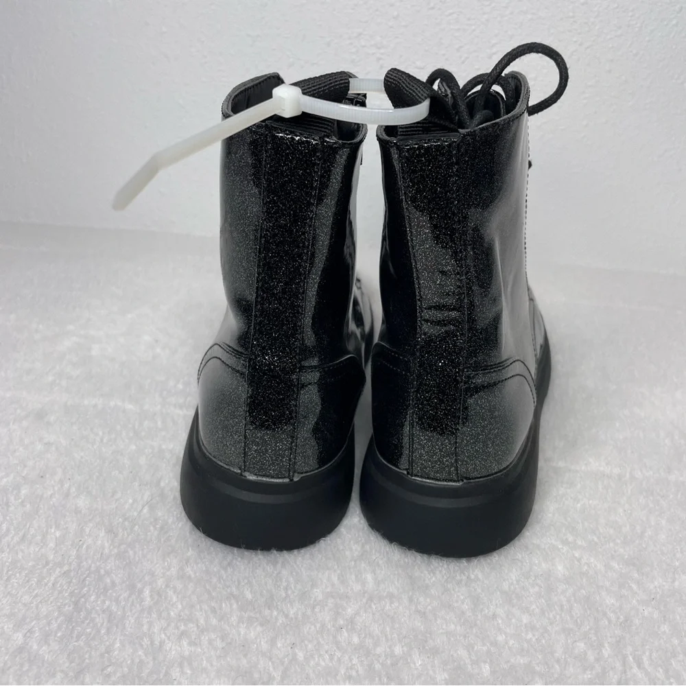New DV by Dolce Vita Girl’s Colada Black Sparkle Ankle Boot size 5